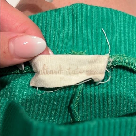 Altar'd State Emerald Ribbed Pants - Picture 2 of 4